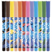 Фломастеры MAPED COLOR'PEPS "Ocean Life", 12 цветов, смываемые, вентилируемый колпачок, 845701