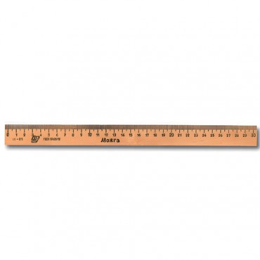 Линейка деревянная 30 см, ЛП-300, МОЖГА, С07, C07