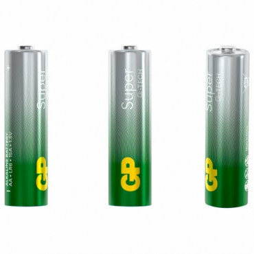 Батарейки КОМПЛЕКТ 4 шт. GP Super G-Tech AA (LR06, 15А), алкалиновые, пальчиковые, в пленке, 15AA21RA, 15ARS-2SB4